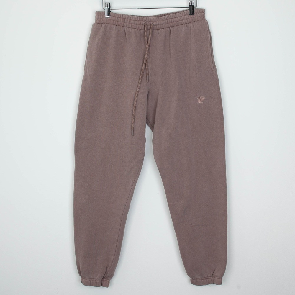 PINK Victorias Secret High Waisted Logo Sweatpants Joggers Womens Size S Brown